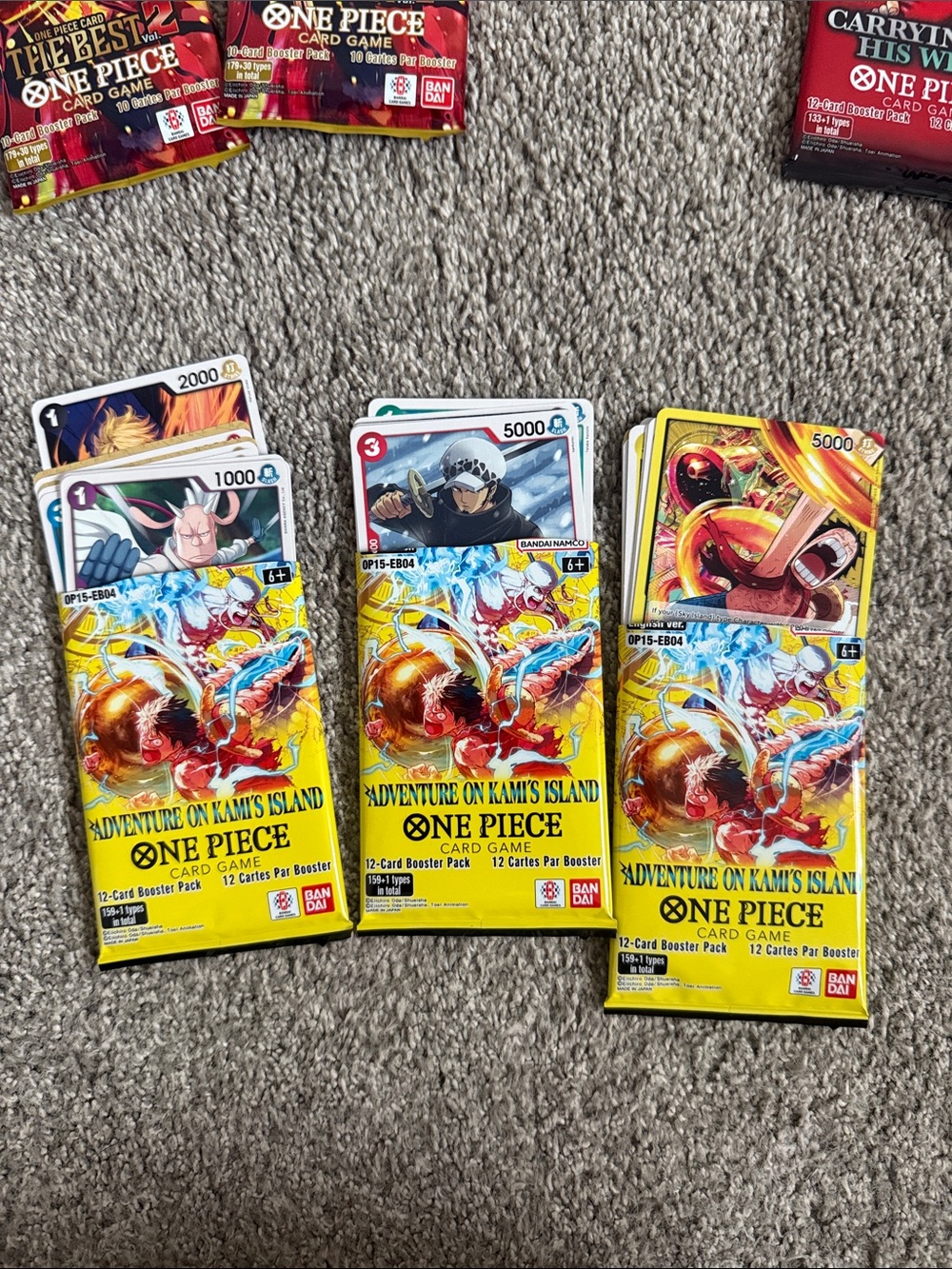 One Piece Card Game 7 Packs - 62 cards BULK ONLY - Picture 5 of 5